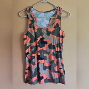 Rue21 Peach Camo Tank, L